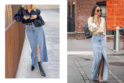 Женские джинсовые юбки с высокой талией, летняя джинсовая юбка средней  длины | AliExpress