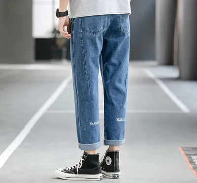 Прямые мужские джинсы с надписью сзади купить недорого в интернет-магазине  MOD