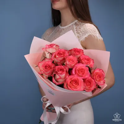 Купить 101 розовая роза джумилия 50 см в Москве - 10 490 руб. | Бесплатная  доставка