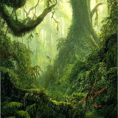 Фотообои джунгли, ручной работы арт.: DR616-COL1 | фабрика обоев Affresco