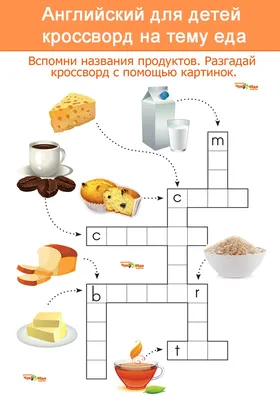 Карточки \"Еда и напитки\" на английском языке - английские карточки для детей