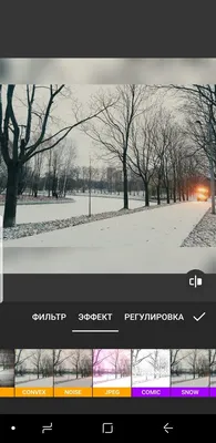 Зимняя красота на фото с эффектом снега - png