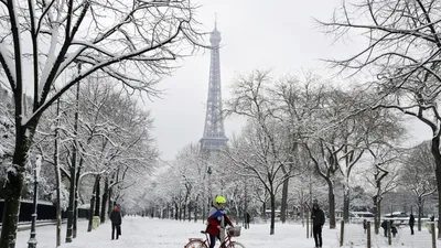 Эйфелеву башню открыли для посетителей после снегопада - РИА Новости,  22.01.2019