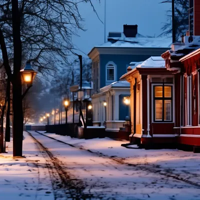 Ейск зимой реалистично, 5D фото …» — создано в Шедевруме