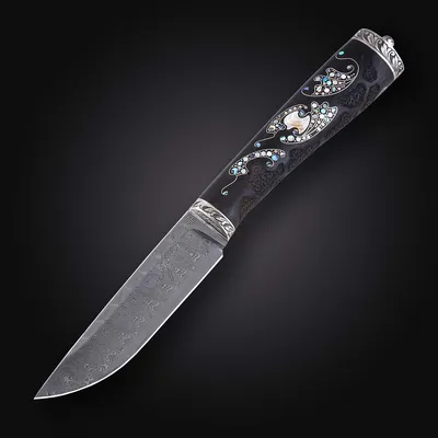 Эксклюзивный нож с фиксированным клинком \"Малая финка А02\" 12  NRU/MF-A02-DAM3 Ножи Рукавишникова купить с доставкой