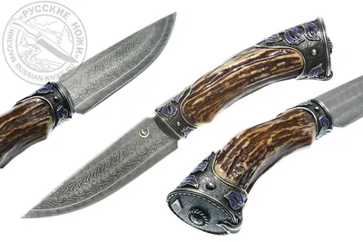 Купить серебряный охотничий нож Шаман - Эксклюзивные ножи