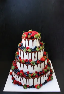 Свадебный торт с цветами из мастики СВ5 на заказ в Киеве ❤ Кондитерская Mr.  Sweet