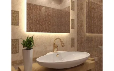 Бежевая плитка в ванной комнате: примеры дизайна и лучшие цветовые  сочетания 2022 с фото