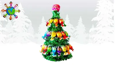 Букет из конфет ручной работы Новогодняя елка (ID#1883537640), цена: 2080  ₴, купить на Prom.ua