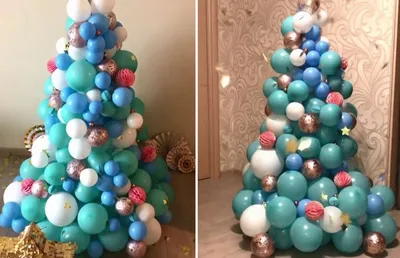 Елка из шаров своими руками: как сделать елку из новогодних шариков на  леске | Houzz Россия