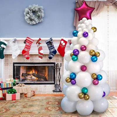 Купить Латексный Воздушный Шар Рождественская Елка Набор Воздушных Шаров  Рождественский Комбинация Латексных Шаров Новый Год | Joom