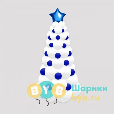 🎈Шарик Елка из воздушных шаров на Новый год №2, 2 метра 💰 купить по цене  6500 руб 🚛 Доставка по Хабаровску Интернет-магазин Мастерская праздника