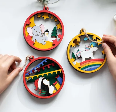 Необычные ёлочные игрушки - зеркальные ёлочные игрушки на ёлку - новогодние  игрушки в подарок