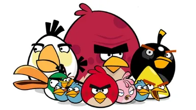 Виниловая наклейка \"Красная птица Angry Birds\"