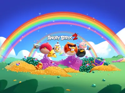 Виниловая наклейка \"Синие птицы Angry Birds\"