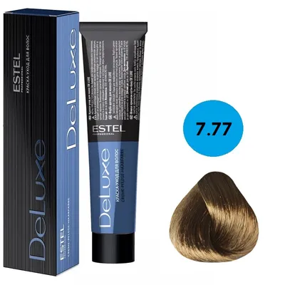 Крем-краска для волос Estel De Luxe 7/77 русый коричневый интенсивный, 60  мл купить недорого в интернет-магазине ВОЛГТЕК