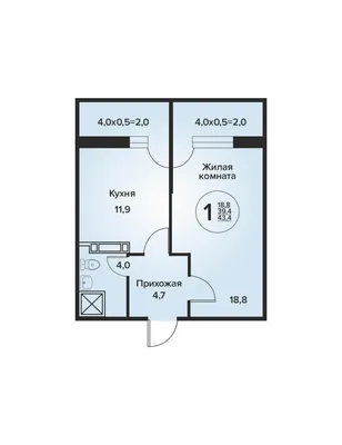 Евродвушка планировка 38м2 | Планировки, Японская квартира, План дома