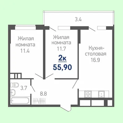Продуманный ремонт 2-х комнатной квартиры в ЖК \"Дом на Выборгской\"