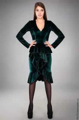 Нарядное черное платье из волшебного бархата DSP-303-4t купить в  интернет-магазине latrendo.ru