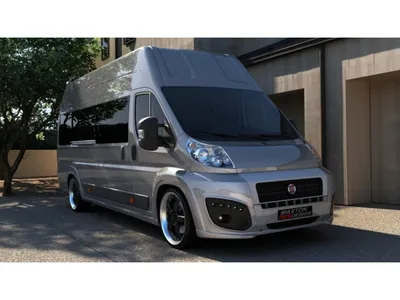 Купить FI-DU-3-F1 Бампер передний от Maxton Design для Fiat Ducato III с  ходовыми LED огнями в наличии