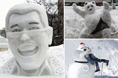 Искусство из снега: фото фигурок в хорошем качестве