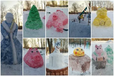 Вдохновение снежным искусством: фотографии фигур из снега разных форм и размеров
