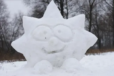 Зимние скульптуры: фото Фигур из снега для обоев
