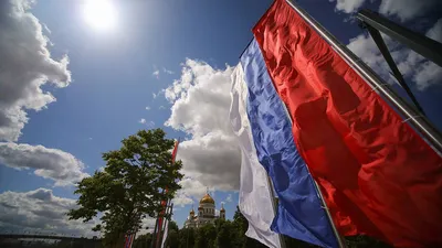 Купить Флаг Герб Москвы ( Георгий Победоносец ) 30х40 (4703993) - HAKKI