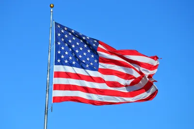 Американский флаг также вызвал летание государственный флаг сша или  государственного флага США на полном рангоуте на флагштоке в Стоковое  Изображение - изображение насчитывающей патриотизм, концепция: 126955965
