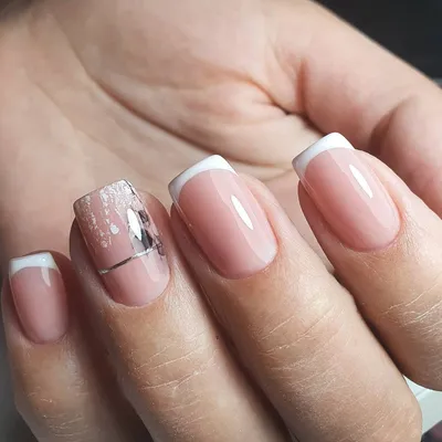 Накладные ногти Kitty Nail френч с декором, форма квадрат, средний размер,  24 шт - купити за найкращою ціною в Україні ➤ KittyShop.com.ua