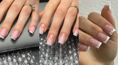 Накладные ногти Beautiful Nail синий френч, форма квадрат, короткие, 24 шт  - купити за найкращою ціною в Україні ➤ KittyShop.com.ua