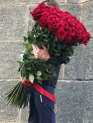 Метровые розы (100 см) заказать с доставкой в Челябинске - салон «Дари  Цветы»