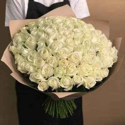 101 белая роза с доставкой в Запорожье | Flowerkiss