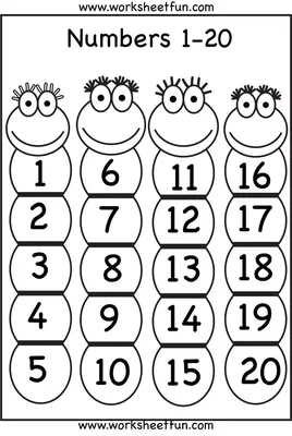 Number Chart 1-20 | Number worksheets, Preschool number worksheets,  Printable preschool worksheets