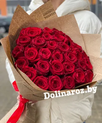 Букет из 31 розовой розы, купить цветы с доставкой в Казани, цена букета -  6864 рублей