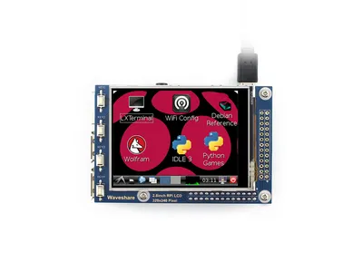 320×240, 2.8 inch Resistive Touch Screen TFT LCD, Designed for Raspberry Pi