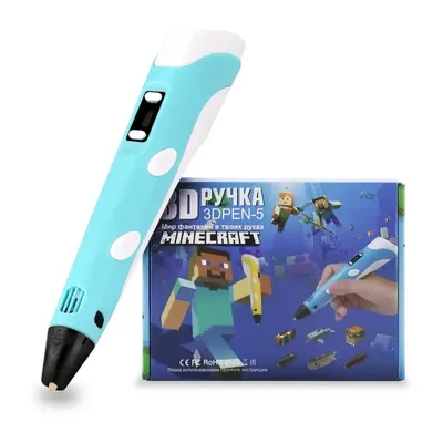 3D-ручка 3D Pen 5 с трафаретами Minecraft, LCD дисплеем и набором пластика  купить в Украине - Цена 536грн. Киев Одесса - Grey