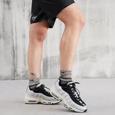 NIKE Air Max 95 mesh-trimmed leather sneakers | NET-A-PORTER