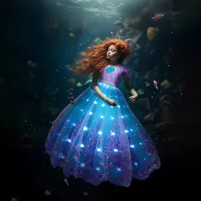 Women's Plus Size Disney The Little Mermaid Premium Ariel Mermaid Dress