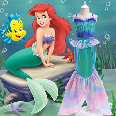 Plus Size Women's The Little Mermaid Ariel Blue Dress Costume