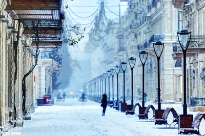 Фото баку зимой