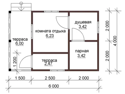 Баня 6х4 под ключ из бревна цена первого этапа строительства | Проект бани  6х4 планировка