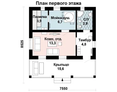 Купить сруб бани 4х6 (4 на 6) из зимнего леса от компании Срубтоп