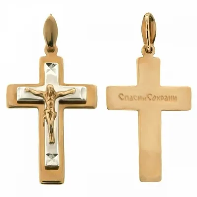 Крестик золотой — купить золотой крестик в Москве в интернет-магазине  Adamas.ru