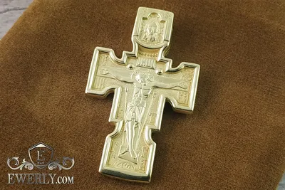 Крестик золотой 585 пробы православный нательный крест золотой - купить с  доставкой по выгодным ценам в интернет-магазине OZON (496287257)