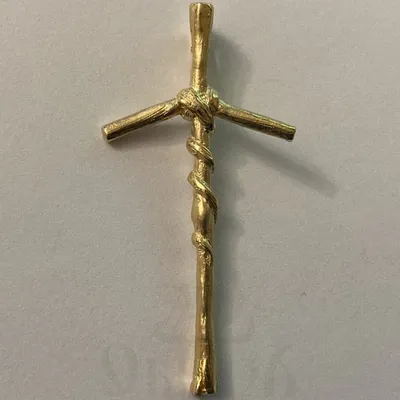 Купить грузинский крест святой нины, золото 585 пробы желтое (арт. 806-з5ж)  в Москве за 37 400 руб.