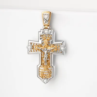Крестик золотой 585 пробы маленький с фианитом женский детский золотой  нательный православный крест маленький - купить с доставкой по выгодным  ценам в интернет-магазине OZON (543827092)