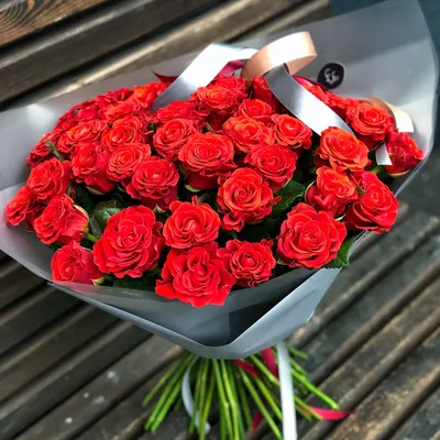 Заказать Букет алых роз за 6350 руб. в городе Орле - «Flower Paradise»