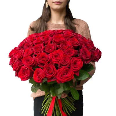Купить Букет из 11 алых роз (70 см) в Краснодаре