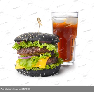 Иллюстрация вкусного сырного гамбургера на белом фоне | Премиум Фото